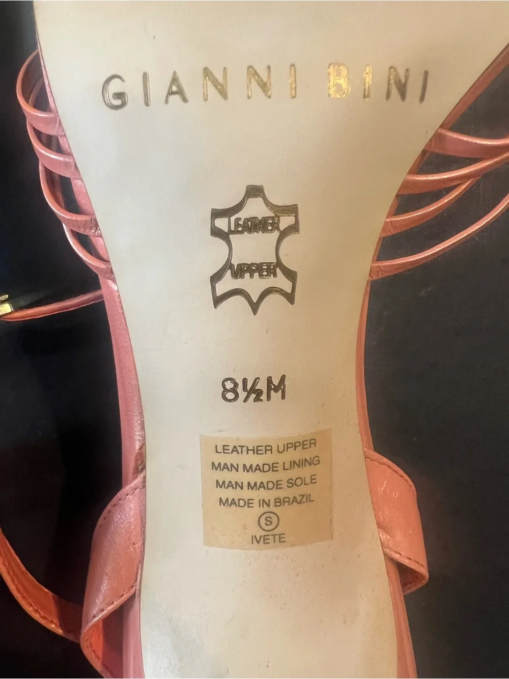 Gianni Bini Peach Knot-Strap Heeled Sandals NEW